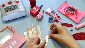 Ногти из бумаги | Как сделать красивый маникюр Леди Баг | Diy Бьюти Бокс