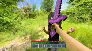 Minecraft in Real Life POV -  CRAFTING GOD DIAMOND PICKAXE in Realistic Minecraft 創世神第一人稱真人版