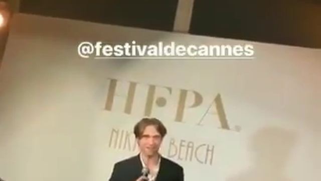 Выступление Роберта на HFPA в Каннах 2