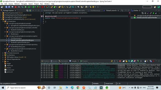Create Global Exception in SpringBoot @ExceptionHandler, @ControllerAdvice #javatcoding #springboot