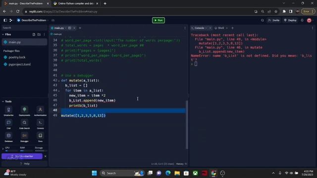 LearningPython Debugging