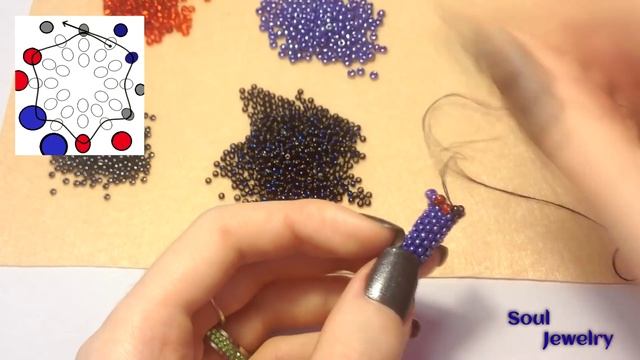 Жгут из бисера. Мозаичное плетение. Мастер класс by Soul Jewelry смотреть онлайн