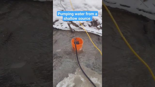 how to pump water from a shallow water supply  #watersources #diytips #diy #tools #submersible_pump