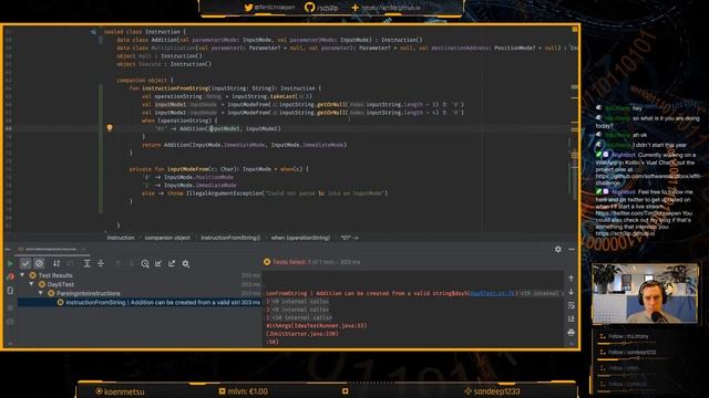 LiveCoding Advent of Code Day 5 in Kotlin - Part 1 [2019-12-10] смотреть онлайн