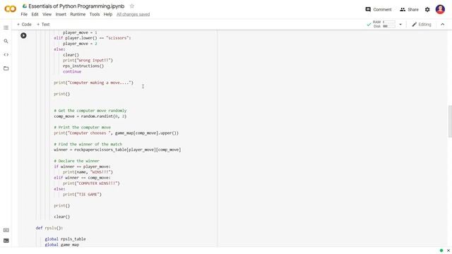 #Rock #Paper #Scissors using #Python | #Essentials of Python #Programming | #VIPatAIENAI смотреть онлайн