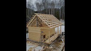 ПоСтройка бани 3 на 6 + 1,5  вынос.