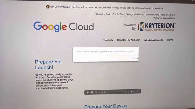 GCP exam cannot be launched from webassessor смотреть онлайн