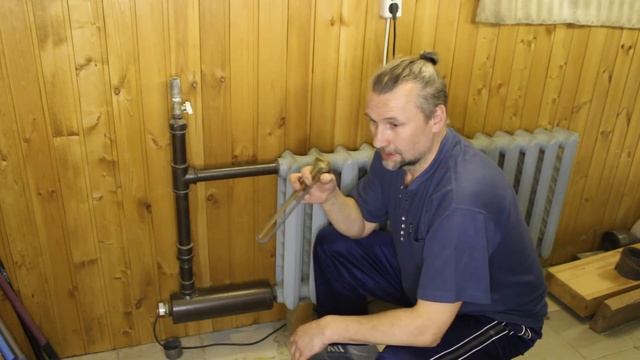 Обогреватель в гараж из чугунной батареи своими руками.