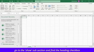 EXCEL: How To Hide or Unhide Both Row Numbers And Column Letters Headings In Excel