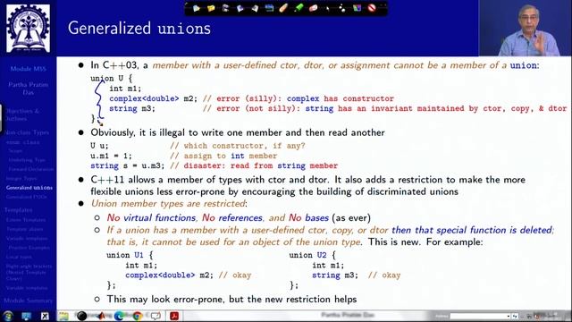 Lecture 55  C++11 and beyond  Non class Types and Template Features