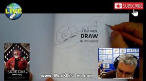 Mark Kistler LIVE! Episode 88: Drawing the special inside book cover original sketch for Erik Rein!