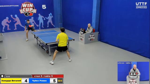 15:30 Хамурда Виталий 0-3 Чуйко Роман стол 5 ЮГ-3 17.02.21 смотреть онлайн
