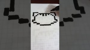 Как нарисовать тигрёнка ? по клеточкам  простой рисунок ✍️