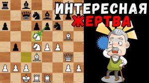 Интересная жертва Коня в начале партии. Шахматы