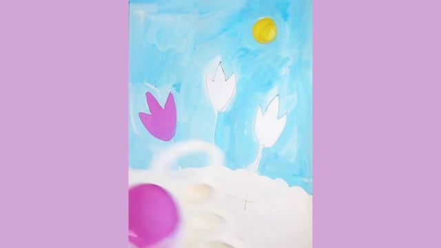 Как нарисовать первоцветы/ Рисование для малышей