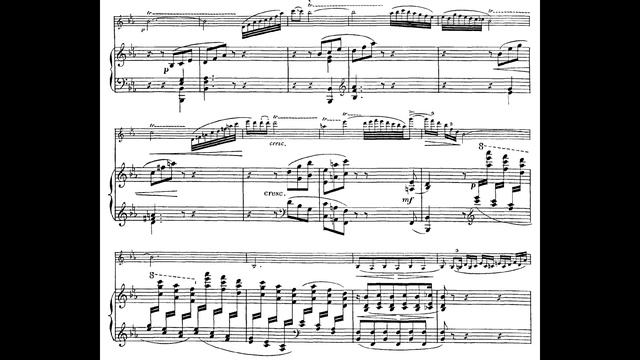Camille Saint Saëns - Sonata No. 1 in D Minor for Violin & Piano, Op. 75 (1885) [Score-Video] смотреть онлайн