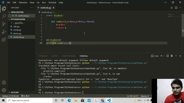 57 Method Overloading and Overriding in Python Hindi