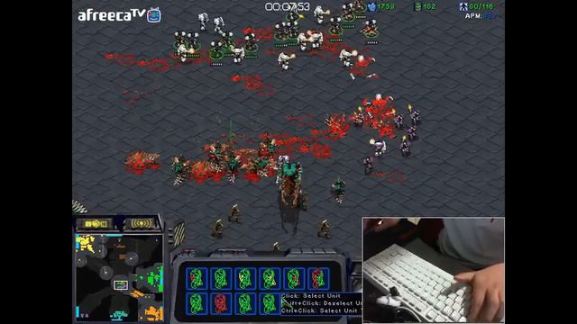 테란을 플레이하는 깝도이의 현란한 손놀림! Keyboard Cam! Brilliantly played by Terran! 스타 빨무 팀플 смотреть онлайн