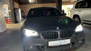 Вместо штатного ксенона на BMW 5 series F10 установили bi-led модули Aozoom A10