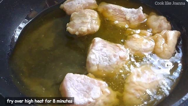 Рецепт хрустящей курицы по корейски на сковороде. Корейская еда. [субтитры]