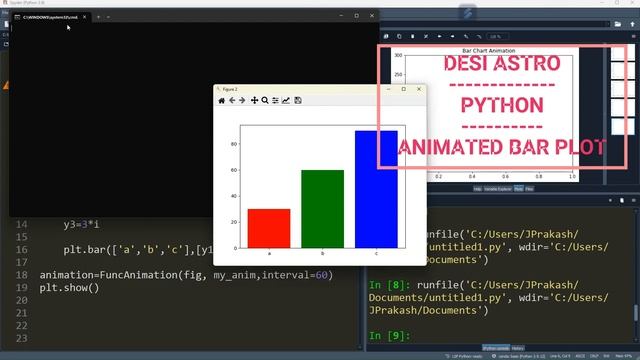 PYTHON ANIMATED BAR PLOT MATPLOTLIB| #python #pythonforbeginners #pythontutorial #bar #plot #plots