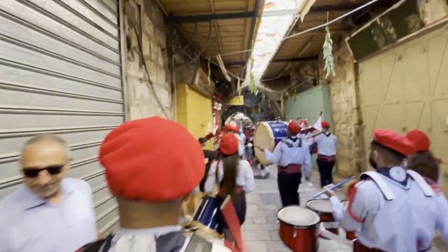 Отдание праздника Успения Пресвятой Богородицы.Крестный ход с плащаницей Божией Матери.Иерусалим. смотреть онлайн