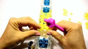 Фигурки из резинок 3D Губка Боб из резинок Rainbow Loom  Spanch Bob