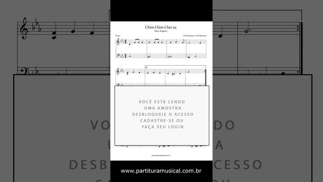 Chim Chim Cher ee (Piano) Partitura - Sheet Music