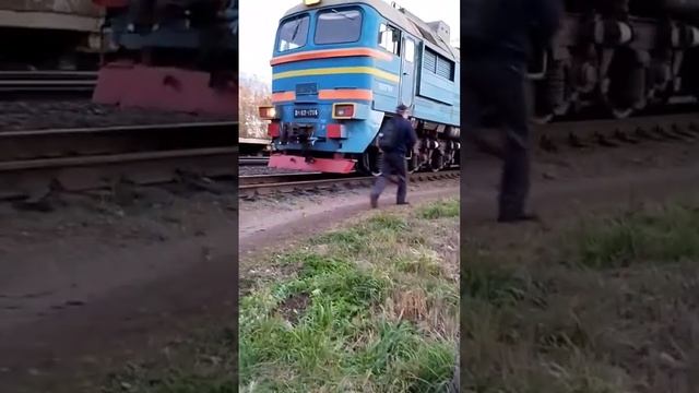 ДМ62 останавливается на станции Антропшино. #ржд #железнаядорога #рекомендации смотреть онлайн