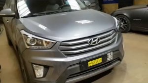 Hyundai Creta замена линз на бидиодные линзы Optima Professional.