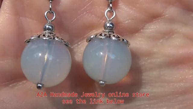 Agate, Opalite, Turquoise Howlite,Sardonyx /Handmade Gemstone Necklace and Earring Set/Creativity смотреть онлайн