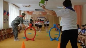 Спортивное развлечение, посвященное 23 февраля старшая и подготовительная группы