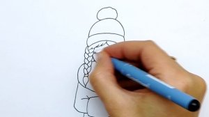 Как нарисовать Снегурочку | Рисунок на Новый Год 2021 | Новогодние Рисунки