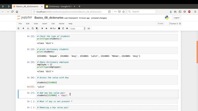 Python Tutorial for Beginners : Dictionary in Python | Dictionary Part -1
