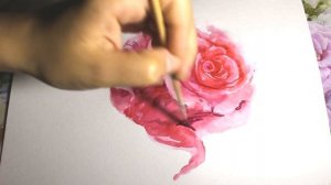 Как нарисовать розу акварелью поэтапно