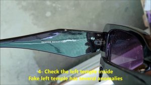 Real vs fake Prada sunglass. How to spot original Prada PR17WS eye glasses