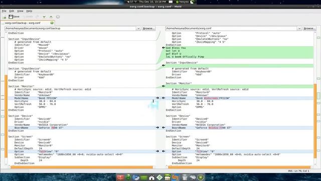 Comparing Files & Folders - Meld - Ubuntu 9.10 смотреть онлайн
