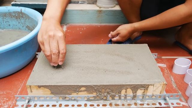 Craft ideas from cement, Make flower pots from wooden molds смотреть онлайн