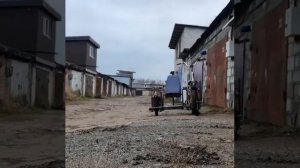 Электро #мотоцикл с люлькой из моноколёс