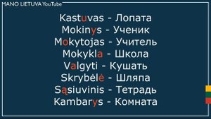 0017 Фразы. Литовский язык.