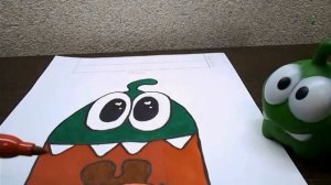 Ам Ням. Подвижная поделка своими руками, из бумаги. Cut the Rope. Om Nom
