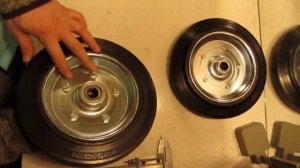 Колеса тележек на литой резине Д-250 мм с игольчатым или шариковыми подшипниками