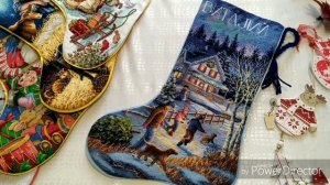 Готовый сапожок Dimensions Christmas Eve Fun Stocking / Коллекция новогодних сапожков