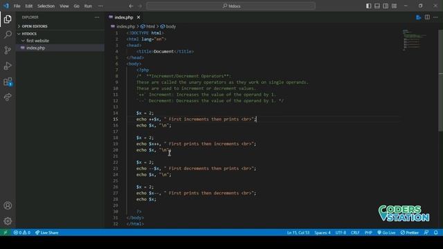 Mastering Increment and Decrement Operators in PHP | What are Increment and Decrement Operators ?