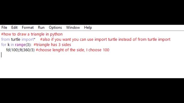 How to draw triangle in IDLE Python смотреть онлайн
