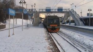 Электропоезд ЭД4М-0211 станция Москва-Сортировочная
