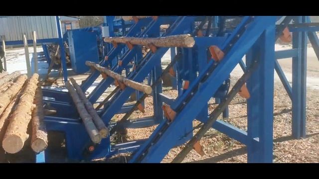 Линия сортировки бревен