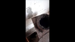 Забитая труба печки буржуйки
