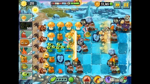 Plants vs Zombies 2 | Frostbite Caves Day 11 | Walkthrough смотреть онлайн