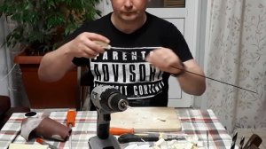 Изготовление и оснащение удочки для блеснения окуня из полиуретановой терки.